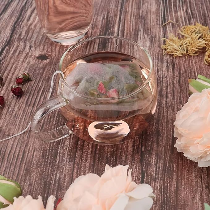 100pcs Transparent White Disposable Tea Filter Bags – Empty Tea Bags for Loose Leaf Tea, Herbal Tea, Coffee, and More (5x7cm) - Flymaster ShopFlymaster ShopRKT - Tea Bags 100