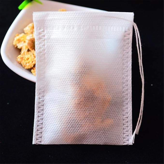 100pcs Transparent White Disposable Tea Filter Bags – Empty Tea Bags for Loose Leaf Tea, Herbal Tea, Coffee, and More (5x7cm) - Flymaster ShopFlymaster ShopRKT - Tea Bags 100