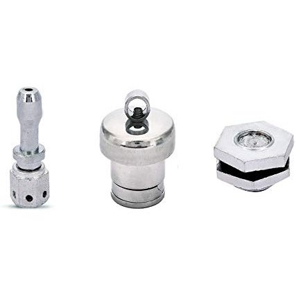 Pressure Cooker Accessories | All Models | Brass Vent Pipe, Steel Weight Whistle and Silver Safety Valve for Enhanced Safety and Functionality
