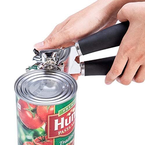 Universal CAN Opener/TIN Opener Stainless Steel 18 cm Multipurpose Opener for Cans and Tins for Household, Camping, and Parties, Black (Modern) - Flymaster Shop