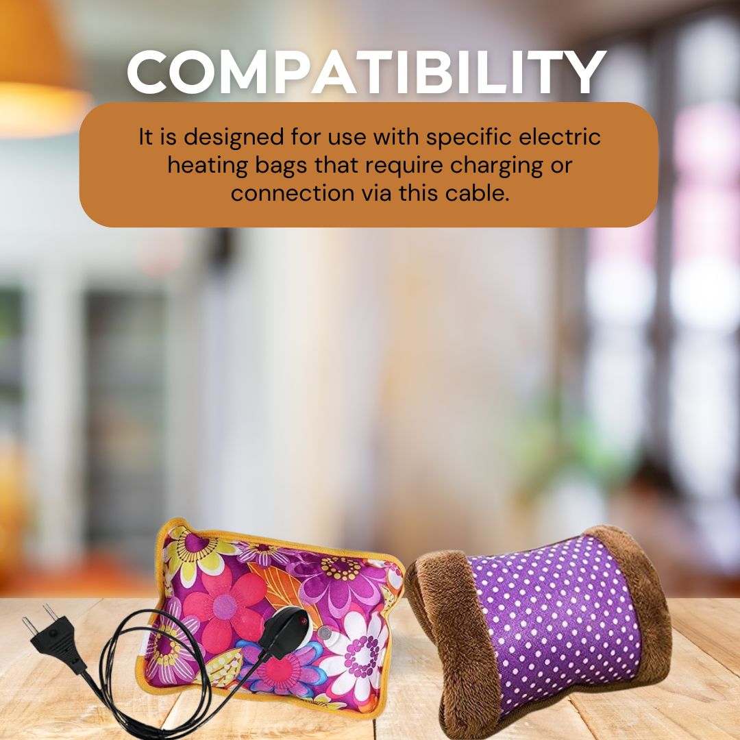 Electric Hot Water Bag - Cable/Electric Pain Relief Heating Bag Chargering Cable - Pack of 1 (Only Charger with Cabel). - Flymaster Shop