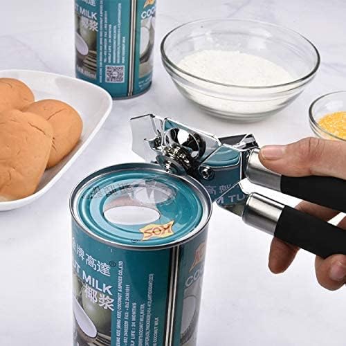 Universal CAN Opener/TIN Opener Stainless Steel 18 cm Multipurpose Opener for Cans and Tins for Household, Camping, and Parties, Black (Modern) - Flymaster Shop