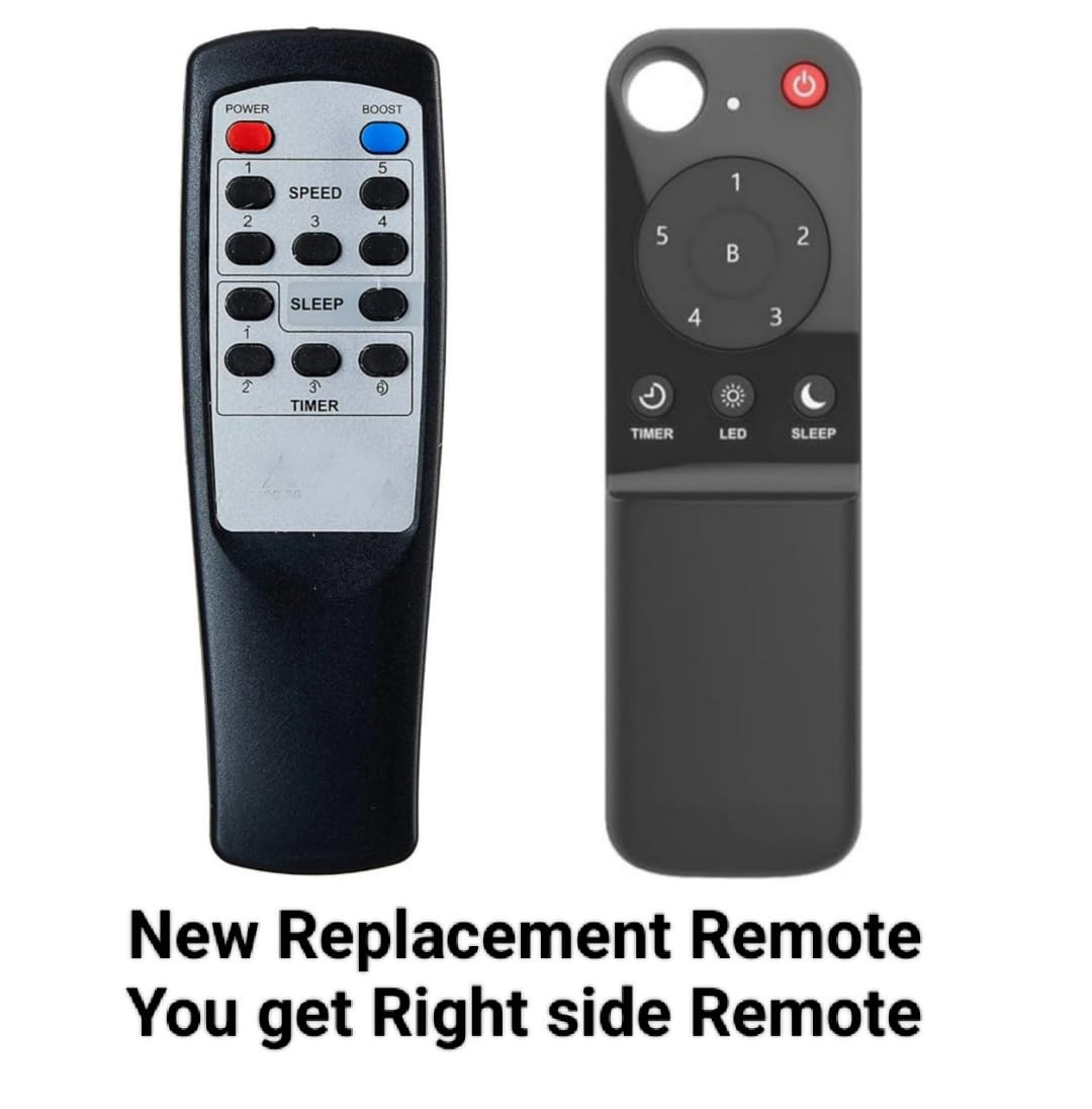Replacement Remote Control Compatible with Atomberg Ceiling Fan, Wireless with Sleep Mode, Timer, Speed Adjustment, 5 Speed Settings, Black
