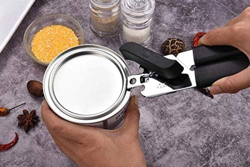 Universal CAN Opener/TIN Opener Stainless Steel 18 cm Multipurpose Opener for Cans and Tins for Household, Camping, and Parties, Black (Modern) - Flymaster Shop