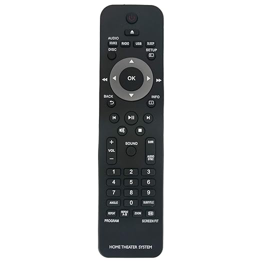 Replacement Remote Control for Philips Home Theater System, Compatible with HTD3200 HTS2200 HTS2500 HTS2511 HTS3019 HTS3020 HTS3201 HTS3269 HTS3270 HTS3277 HTS3373 HTS3376 HTS3377 HTS3510