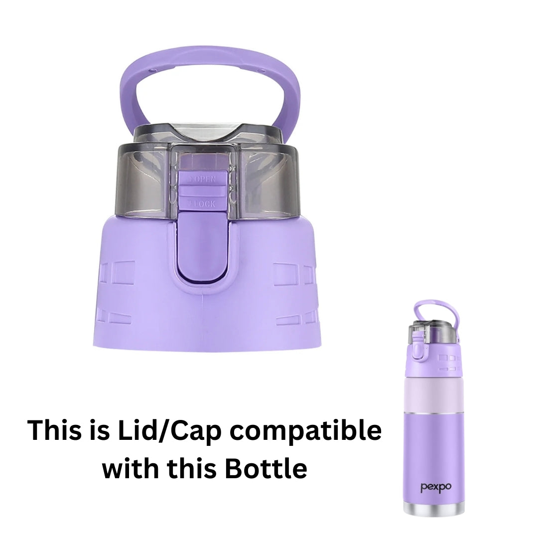 Pexpo Cardio Double Lock Sipper Cap/Lid | Compatible Replacement Sipper Lid for Pexpo Cardio Bottles | Non-Original Bottle Cap