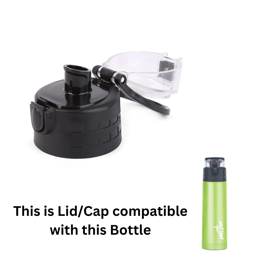 Milton Spare Atlantis Assemble Lid Compatible for 400ml / 600ml Water Bottle Strong Replacement Cap with Spill-Proof Closure