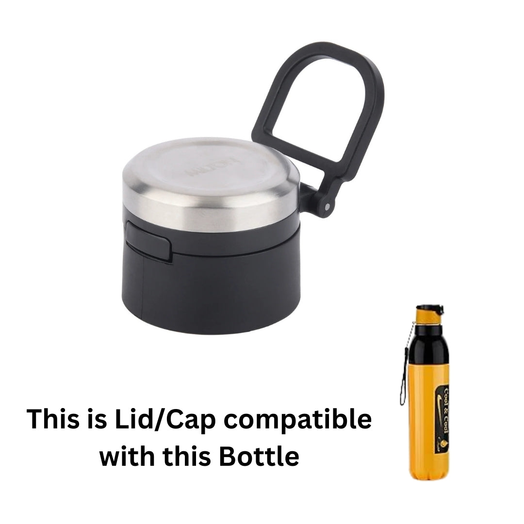 Replacement Lid Cap for Milton Clazkit Cool & Cool PU Insulated Water Bottle, 1000 ml | Plastic Steel Cap | Compatible with Milton Clazkit Series