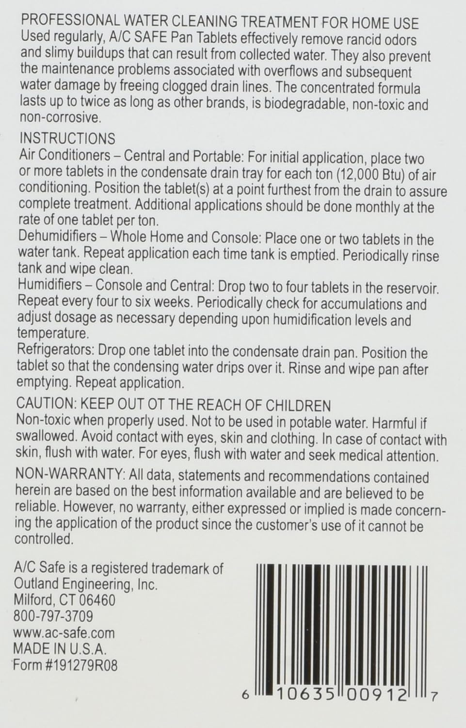 Air Conditioner Pan Cleaner Tablets – Easy-to-Use Cleaning Solution for AC Drain Pans | Pack of 6 Tablets - Flymaster Shop