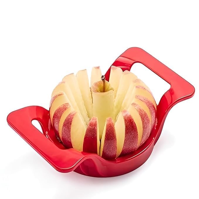 Apple Slicer, Corer, Cutter, Divider with 8 Stainless Steel Sharp Blades,Premium Dainty Gadget for Apples and More, Green (Model-2) - Flymaster Shop