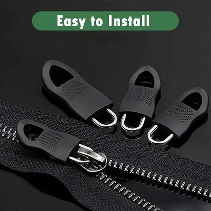 Detachable Zipper Puller Set – U-Shaped Resin Zip Head Pullers for Waistbands, Belts, DIY Sewing (Pack of 10) - Flymaster Shop