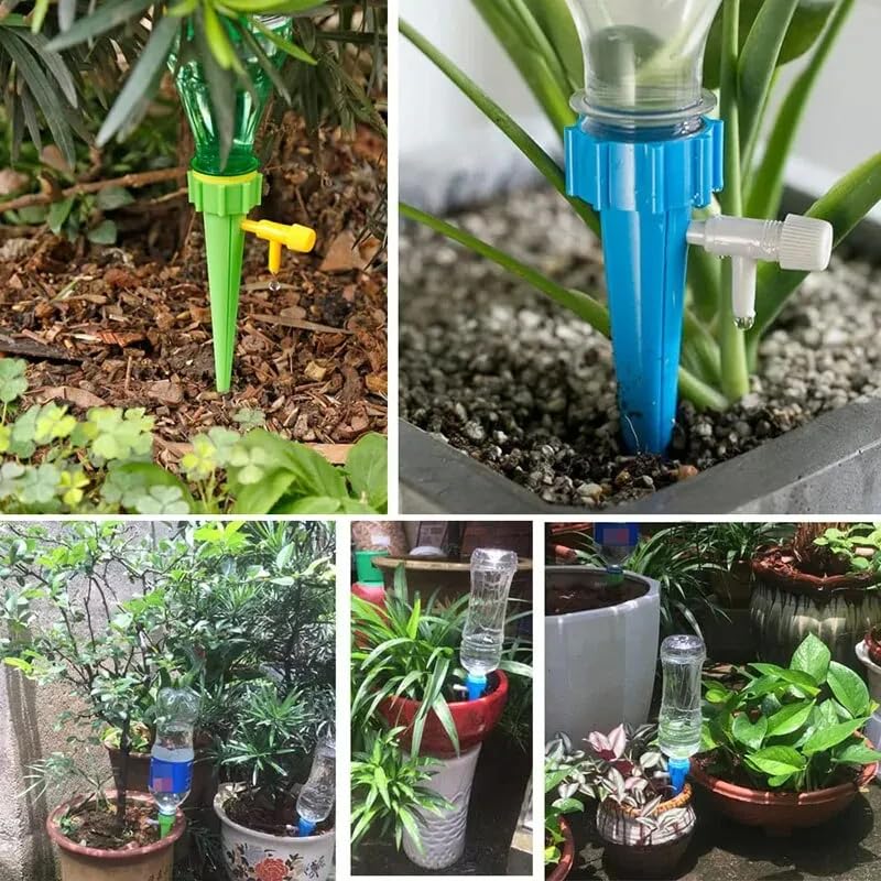 Drip irrigation kit for home garden, Self-watering spikes for plants, Automatic Plant Water Devices with Slow Release Control Valve Switch drip irrigation system (Pack of 10pcs) - Flymaster Shop