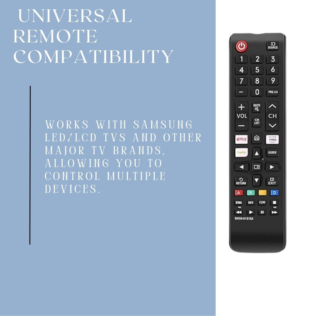 Flymaster Samsung LED/LCD TV Universal Remote Control – Full Functionality, Easy Setup (Black). - Flymaster Shop
