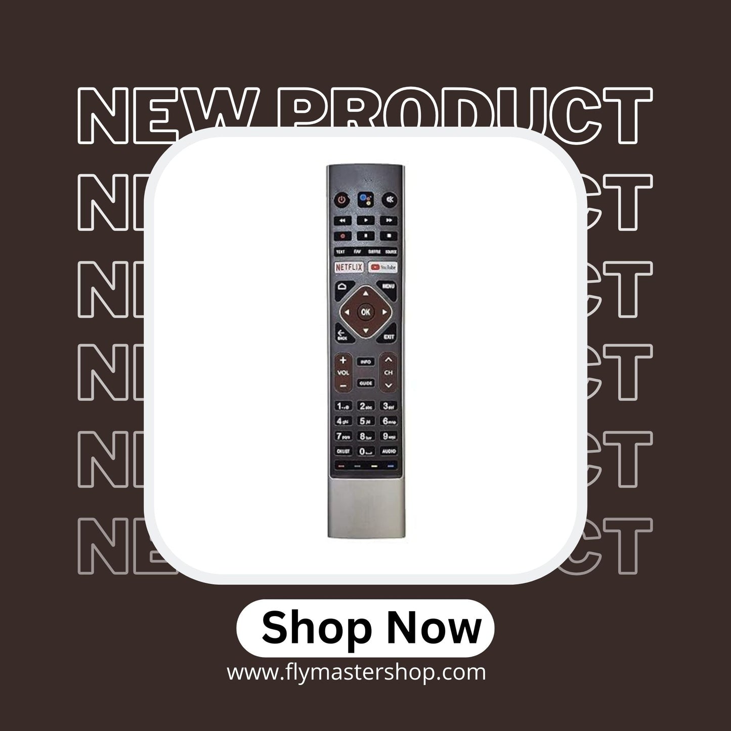 Haier TV Remote HTR-U27E | Google Assistant, Bluetooth Voice Command, Netflix & YouTube. - Flymaster Shop