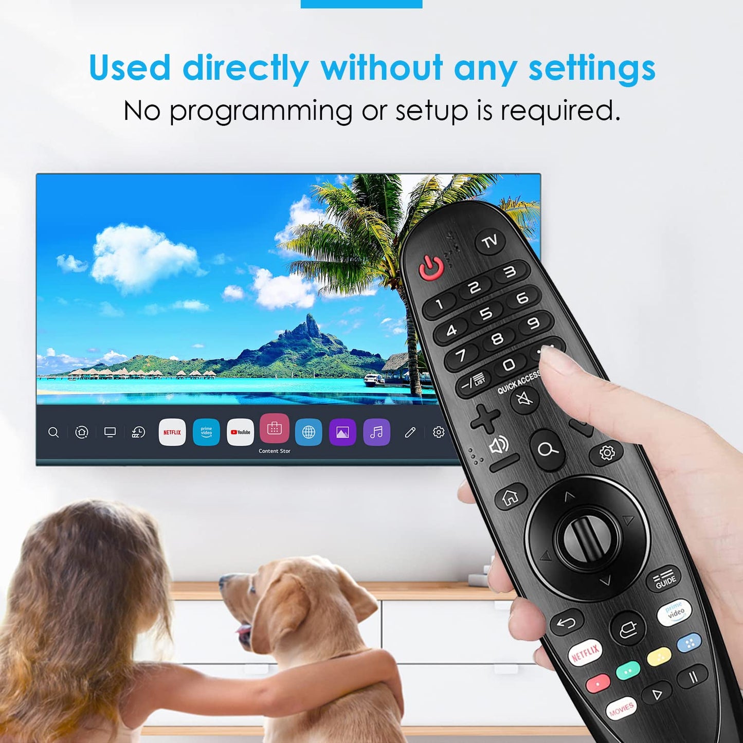 Jufengrks Universal Remote Control for LG Smart TV – Compatible with All Models (No Voice or Pointer Function) – Black - Flymaster Shop