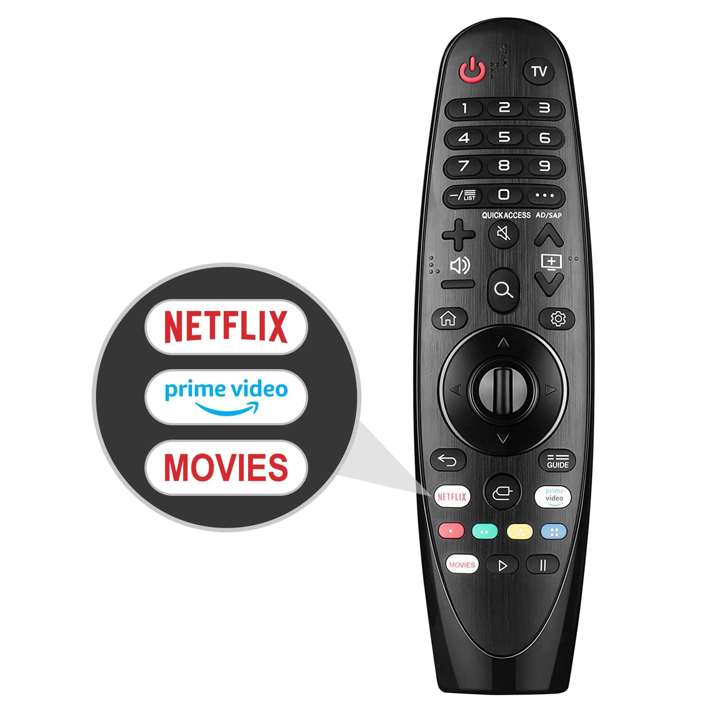 Jufengrks Universal Remote Control for LG Smart TV – Compatible with All Models (No Voice or Pointer Function) – Black - Flymaster Shop