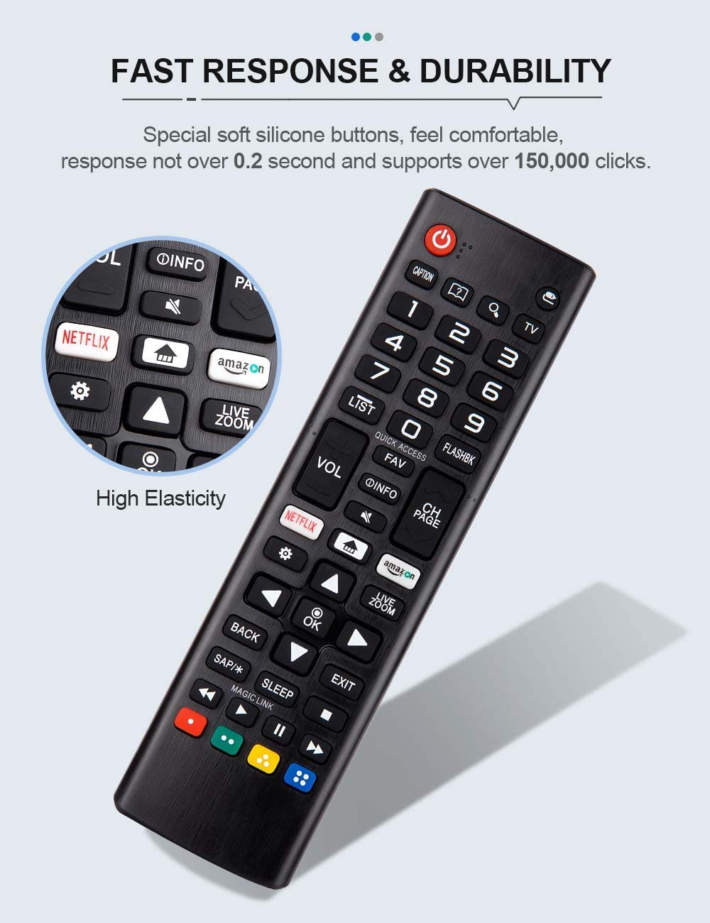 KDE Universal Remote Control for All LG Smart TVs – Compatible with WebOS, Magic, LCD, LED, OLED, UHD, Plasma & 4K Models - Flymaster Shop