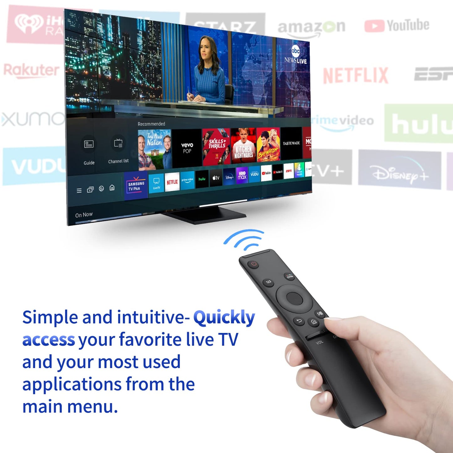 OMAIC Universal Smart TV Remote for Samsung – Compatible with LED, LCD, HDTV & Smart TVs (One for All Samsung Models) - Flymaster Shop