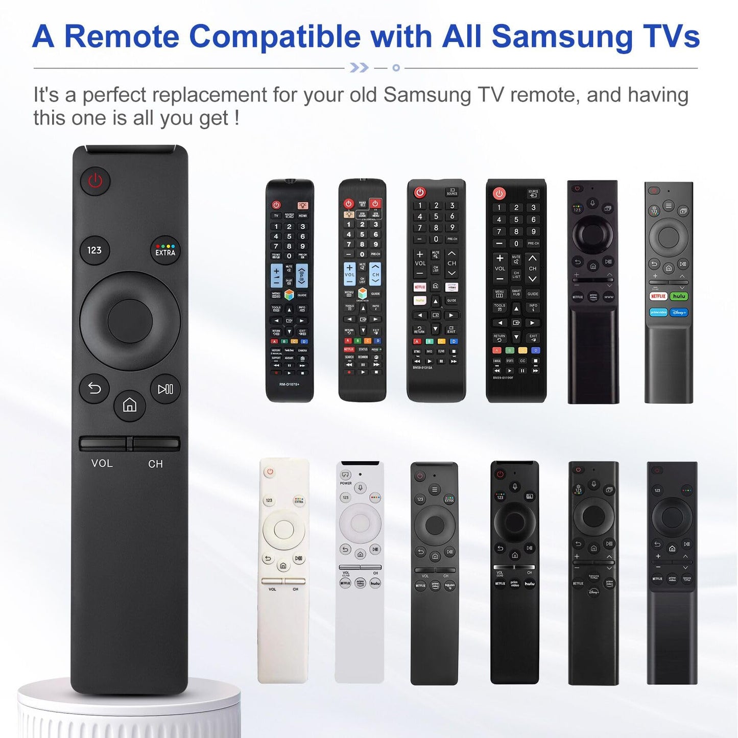 OMAIC Universal Smart TV Remote for Samsung – Compatible with LED, LCD, HDTV & Smart TVs (One for All Samsung Models) - Flymaster Shop