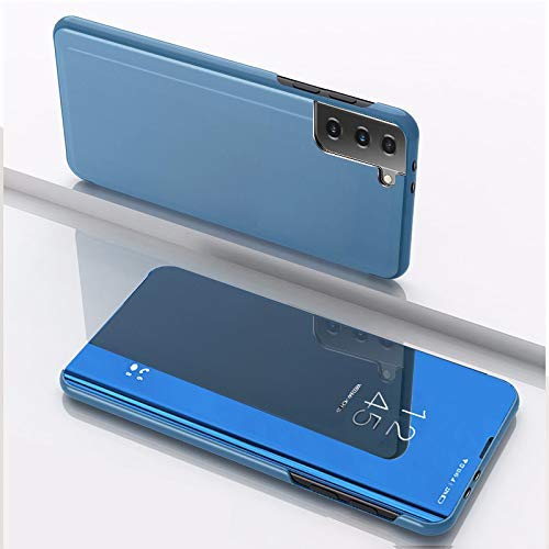Oppo Reno 6 5G Clear View Electroplate Mirror Protective Leather Flip Cover with Glass - Premium, Stylish, and Durable Case for Ultimate Protection and Functionality. - Flymaster Shop