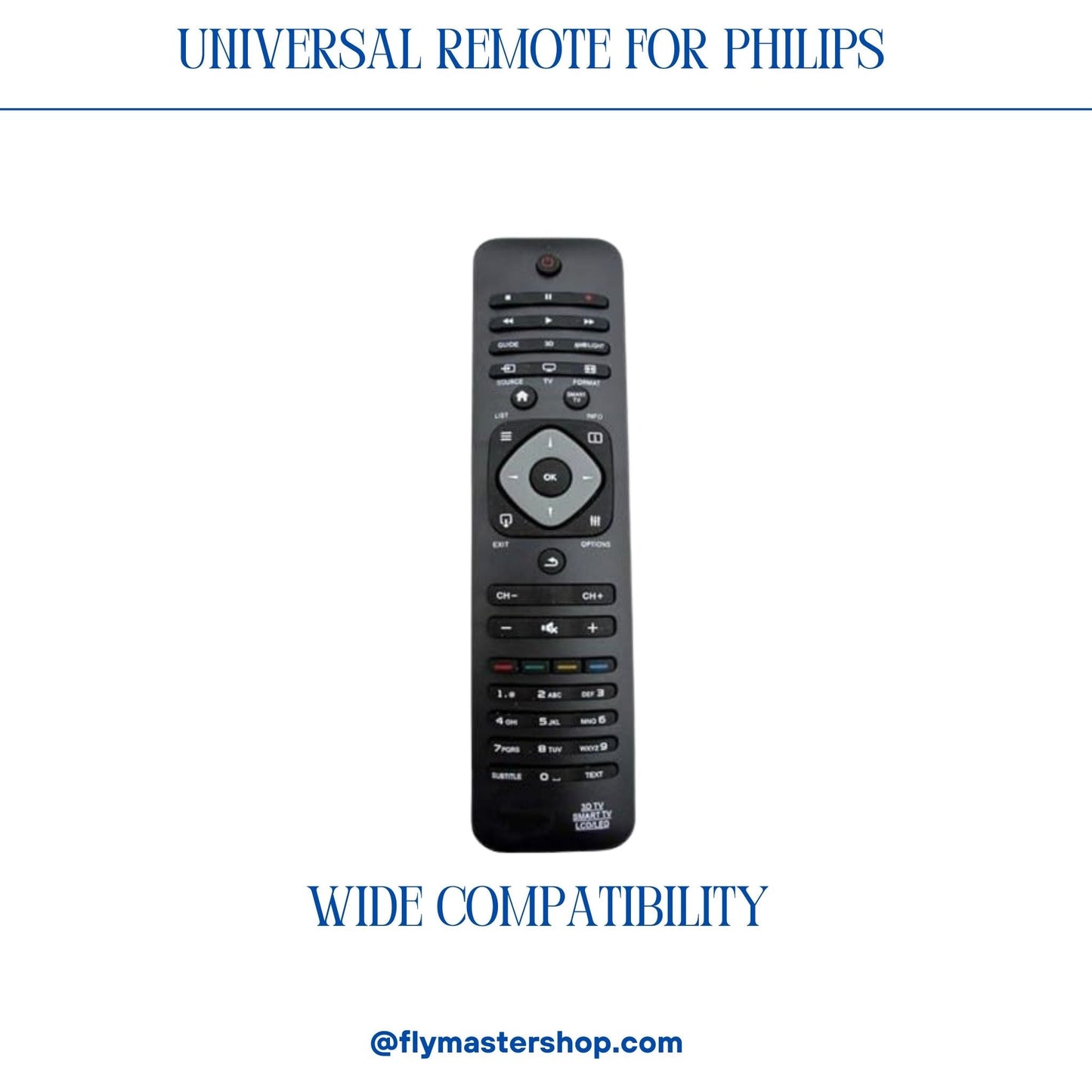 Philips LCD/LED TV Universal Remote – Easy-to-Use, Compatible with Multiple Models. - Flymaster Shop