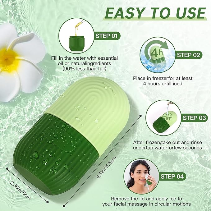 Premium Silicon Ice Roller | Reusable, Leakproof, and Unbreakable | Face Ice Therapy (Multicolor Ice Roller) - Flymaster Shop
