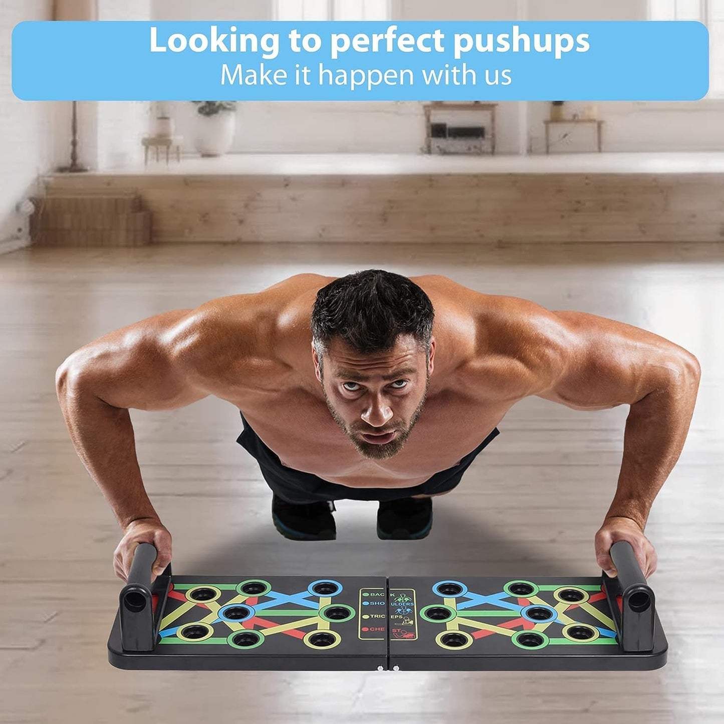 Pushup Board For Men, Push Up Board Fitness Equipment, Push Up Bar For Home, Gym, For Men Pushup Board Women Push Up Stand Exercise Equipment, Pack of 1 - Flymaster Shop