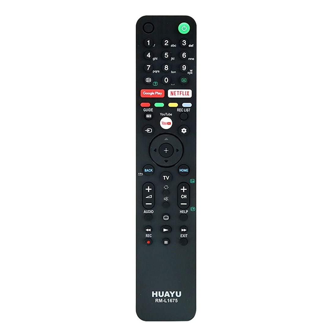 RM-L1675 Universal Remote for Sony Smart TVs – Netflix, YouTube, Google Play Hot Keys | No Voice | 4K UHD, OLED, LED Compatible - Flymaster Shop