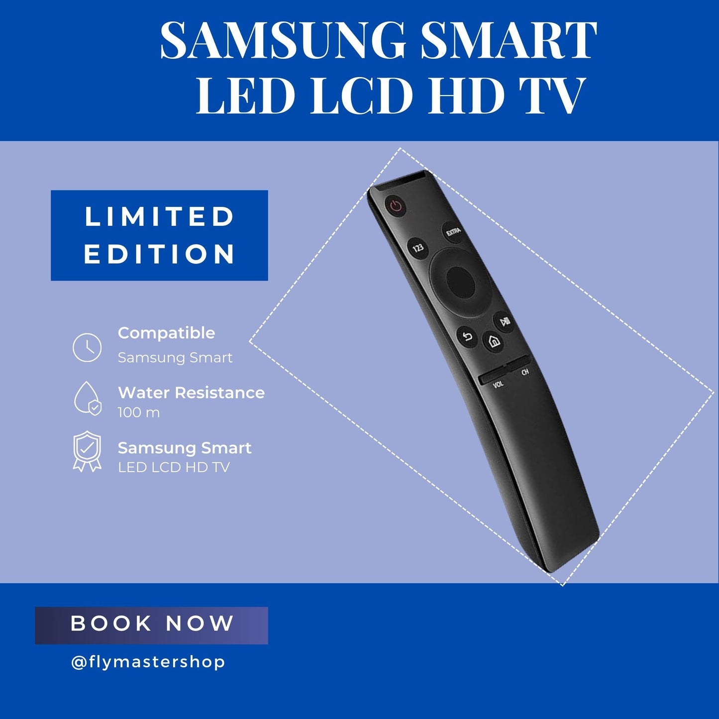 Samsung Smart 4K Ultra HD TV Remote | Replacement with Hot Keys for LED, OLED, UHD, QLED & 6, 7, 8 Series Samsung TVs - Flymaster Shop