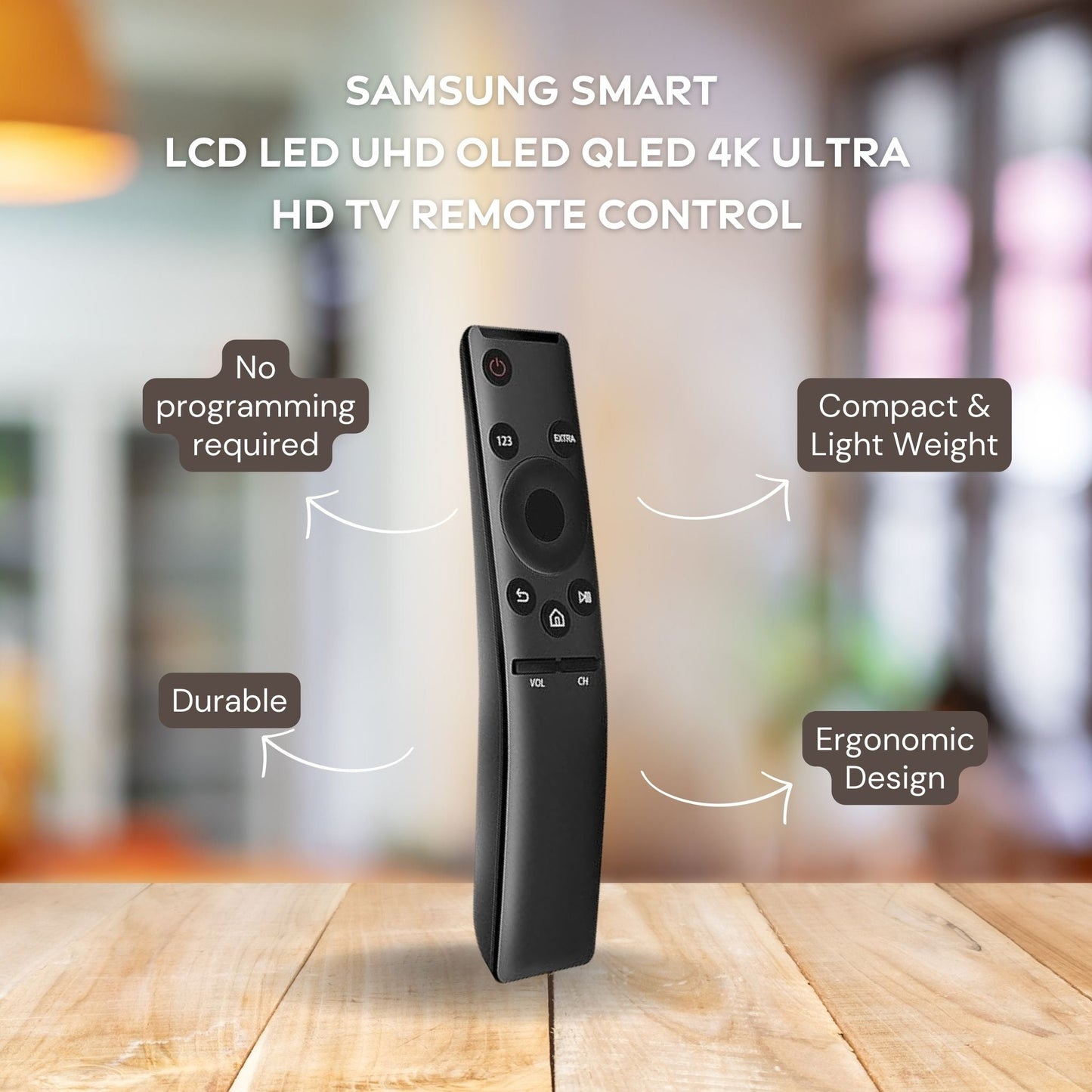 Samsung Smart 4K Ultra HD TV Remote | Replacement with Hot Keys for LED, OLED, UHD, QLED & 6, 7, 8 Series Samsung TVs - Flymaster Shop