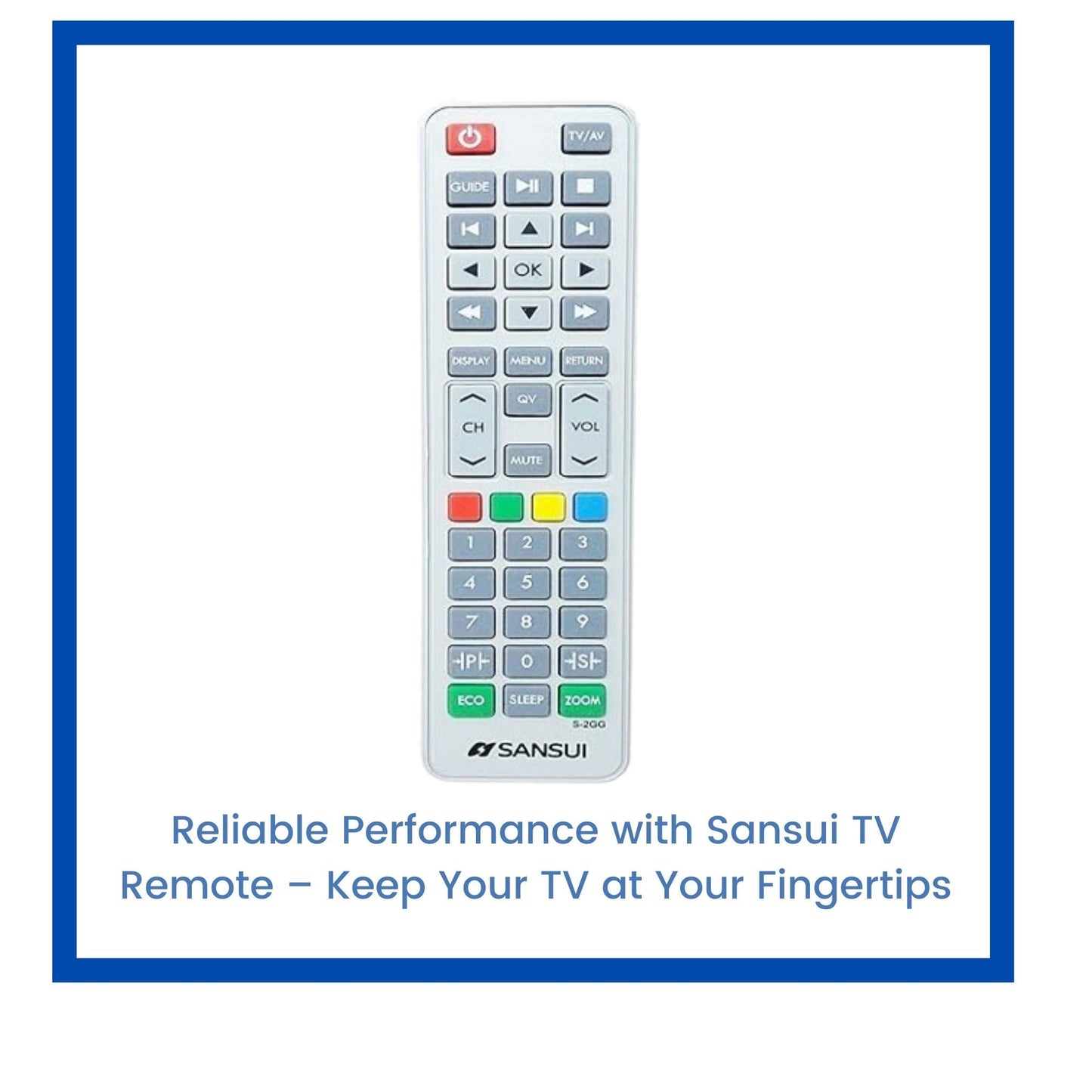 Sansui TV Remote Control S-2Gg – Perfect Replacement for LED & LCD Models. - Flymaster Shop