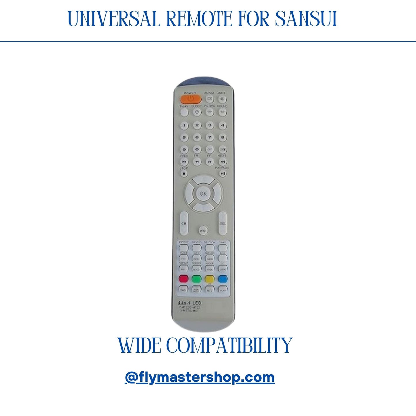 SMT22 Sansui LCD/LED TV Remote Control | Easy-to-Use Buttons for Simple LCD/LED Control. - Flymaster Shop