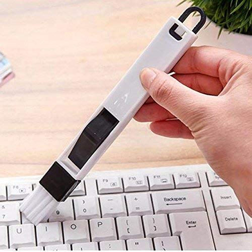 Stylish Corners & Edges Dust Cleaning Brush for Window Frame, Keyboard with Mini Dust pan Window Cleaner Brush (1pc Black) - Flymaster Shop