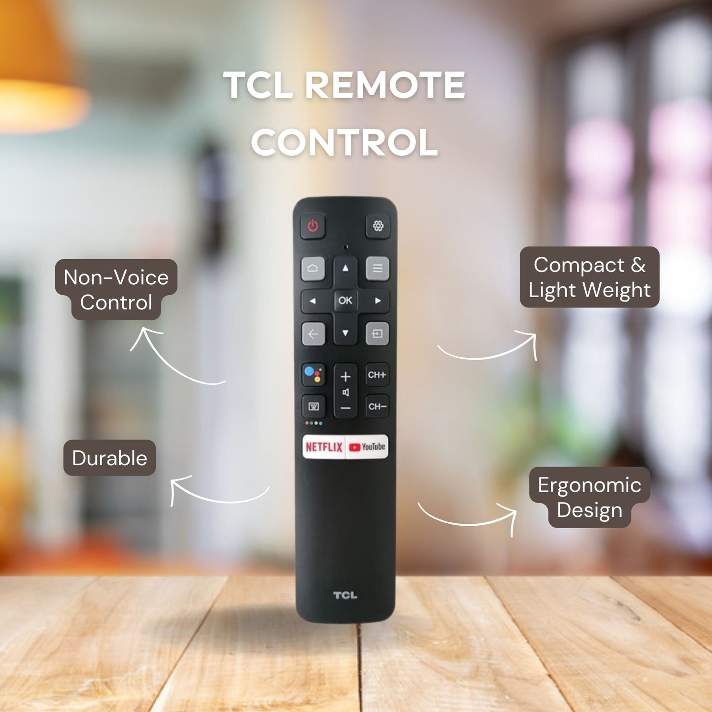 TCL Smart HD TV Remote Control | Universal Compatibility, No Voice Function - Flymaster Shop