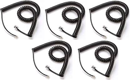 Telephone Accessories | SLCE 2 Meter Long Handset Cord | Pack of Five, Landline Phones - Flymaster Shop