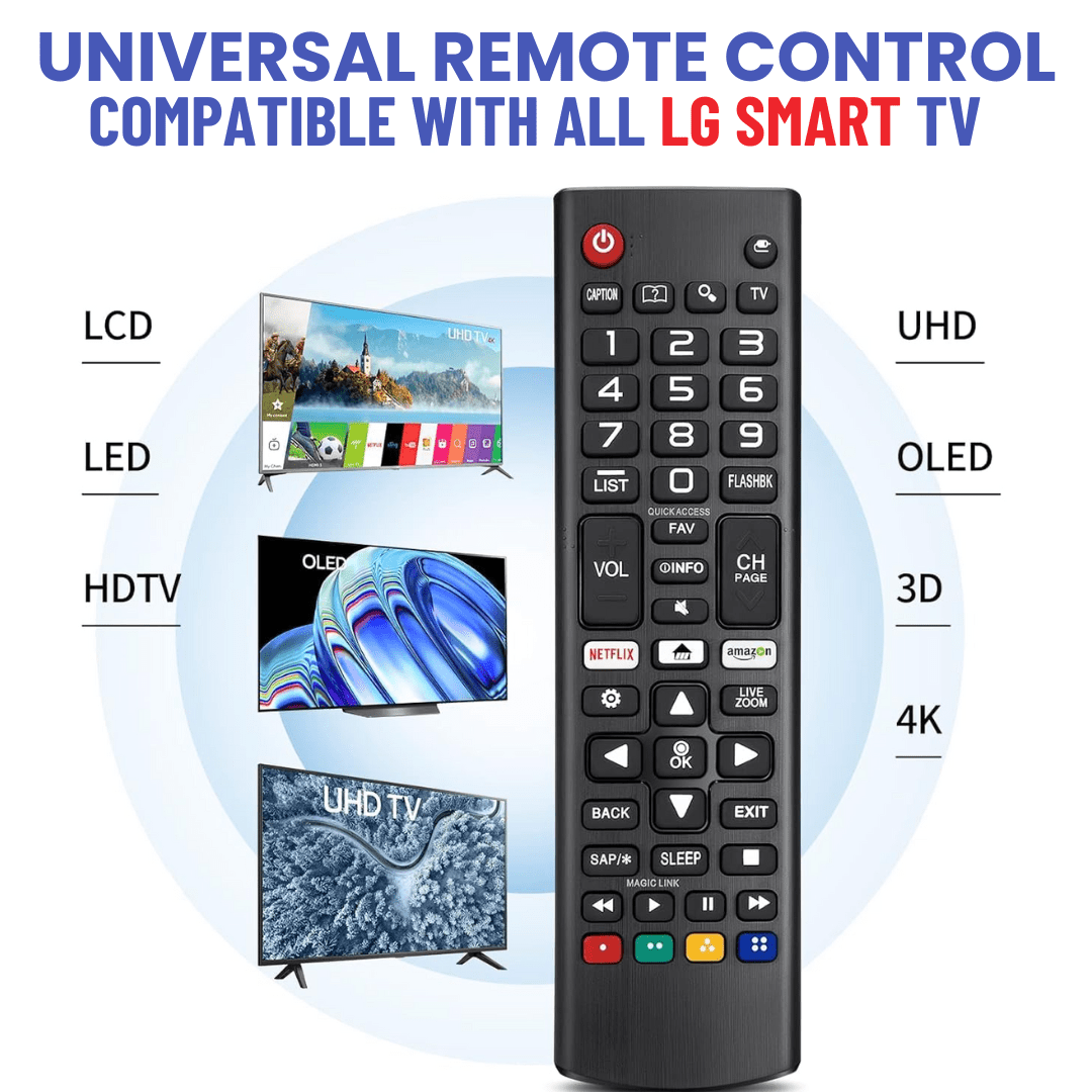Universal Remote Control for LG Smart TV – Compatible with All Models, LCD, LED, 3D, and HDTV Smart TVs - Flymaster Shop