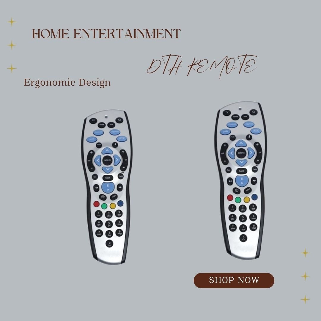 Universal Remote Control for Tata Sky, Tata Play HD+ & Plus – Manage Entertainment with Recording Functionality (Pack of 1) - Flymaster Shop