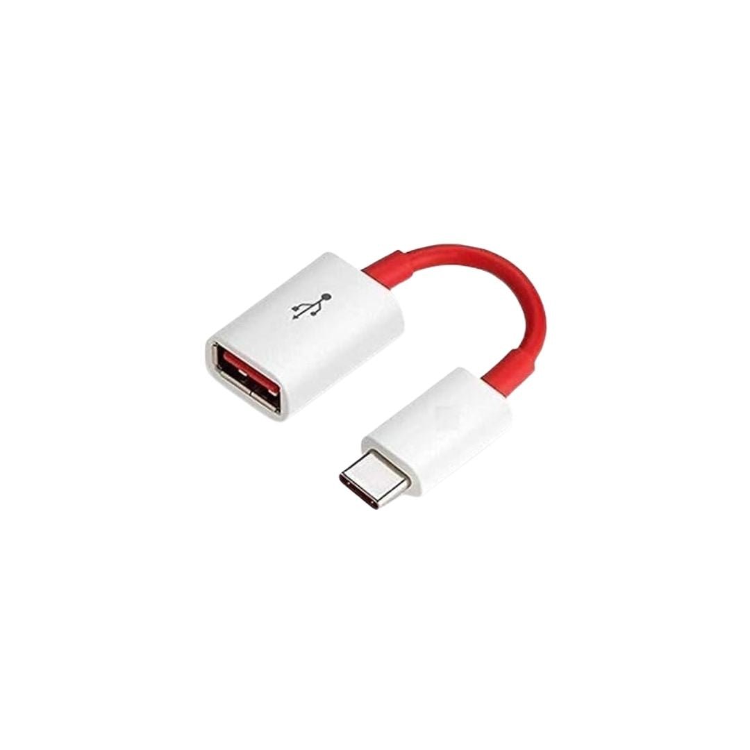 USB 3.0 to Type-C OTG Cable Adapter – High-Speed Data Transfer, Charging, and File Sharing – Durable Male to Female Connector (White & Red) - Flymaster Shop