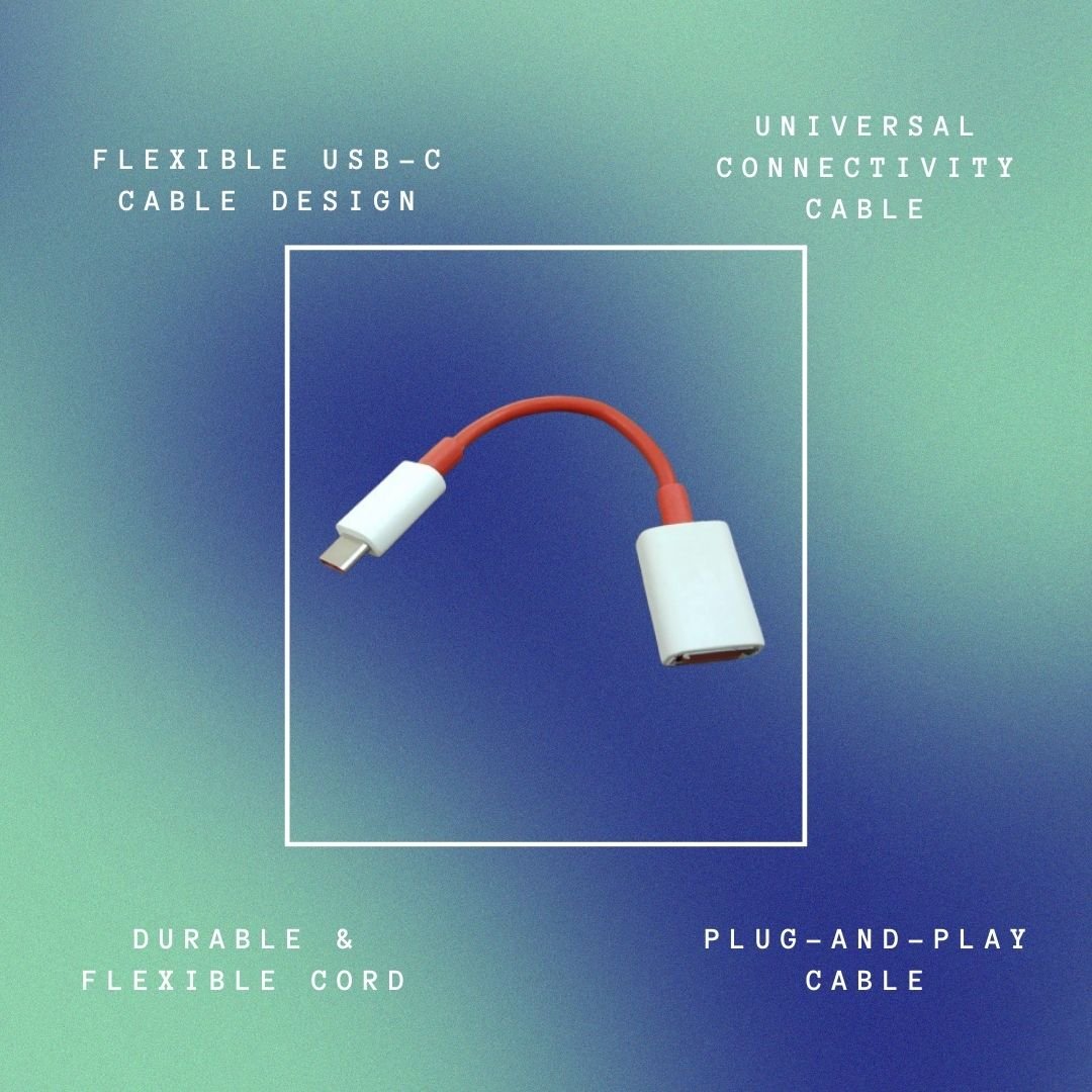 USB 3.0 to Type-C OTG Cable Adapter – High-Speed Data Transfer, Charging, and File Sharing – Durable Male to Female Connector (White & Red) - Flymaster Shop