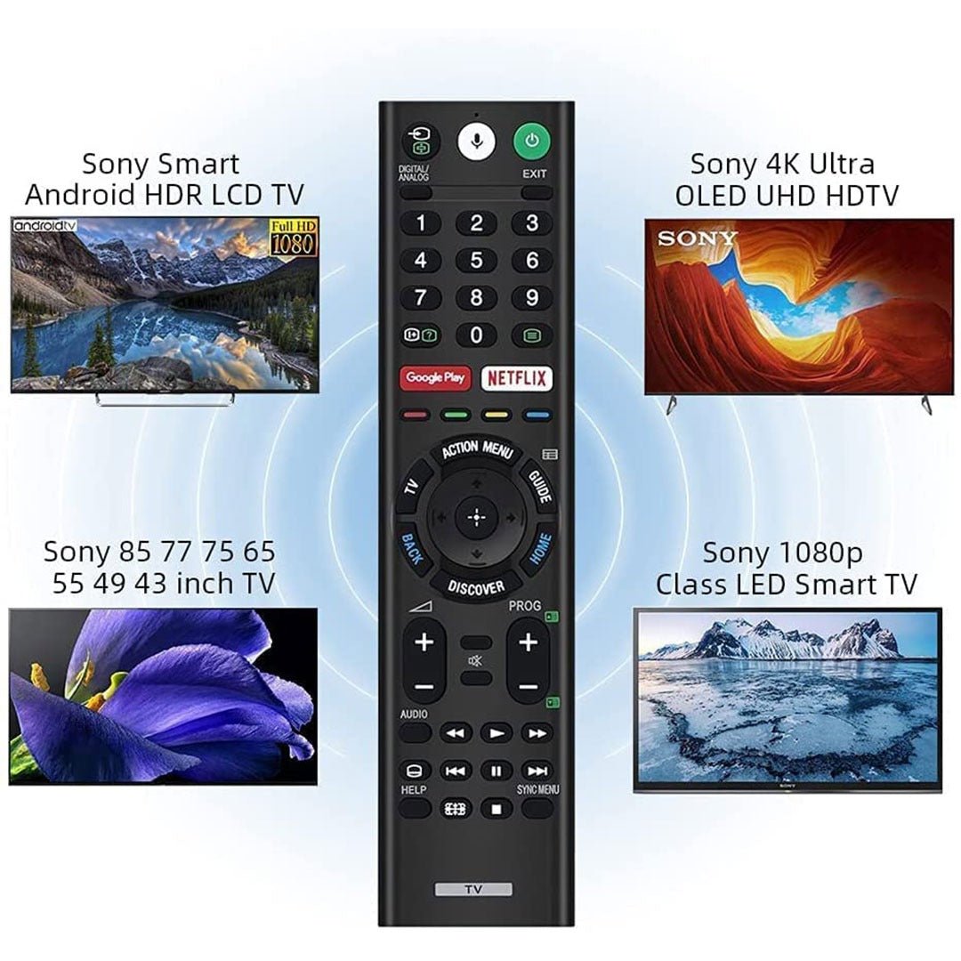 Voice Replacement Remote for Sonyy and Bravia TVs – Compatible with All Sony 4K UHD, LED, LCD, HD Smart TVs, and Android TV Models. - Flymaster Shop