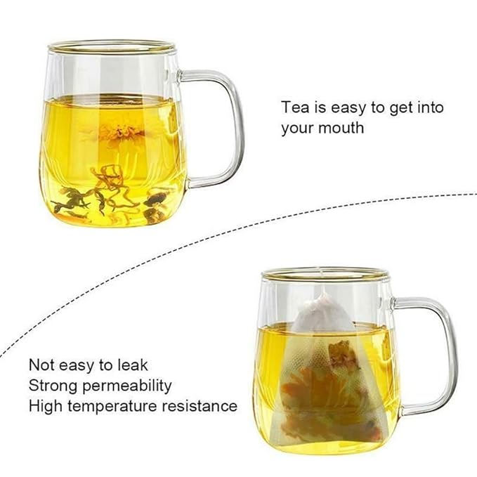 100pcs Transparent White Disposable Tea Filter Bags – Empty Tea Bags for Loose Leaf Tea, Herbal Tea, Coffee, and More (5x7cm) - Flymaster ShopFlymaster ShopRKT - Tea Bags 100