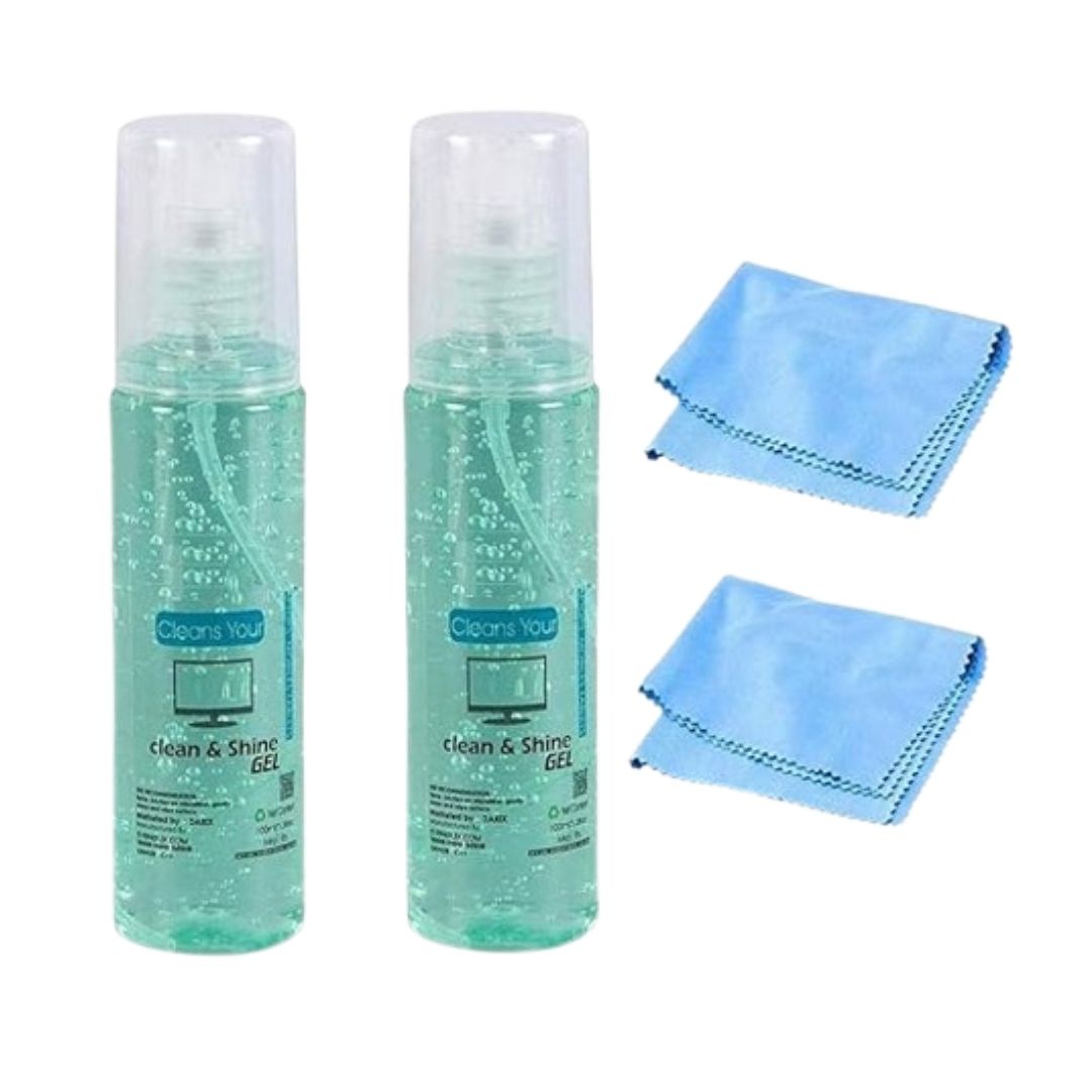 Cleaner Fluid Gel LCD Cleaning Kit, Liquid Solution with Cloth to Clean Mobile/Laptop Screen Pack of 3