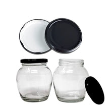 Glass Jars Air-Tight Black Metal Caps – Stylish Storage for Pantry, Spices, and More (82mm), Metal Lid for Glass jar/Bottles.