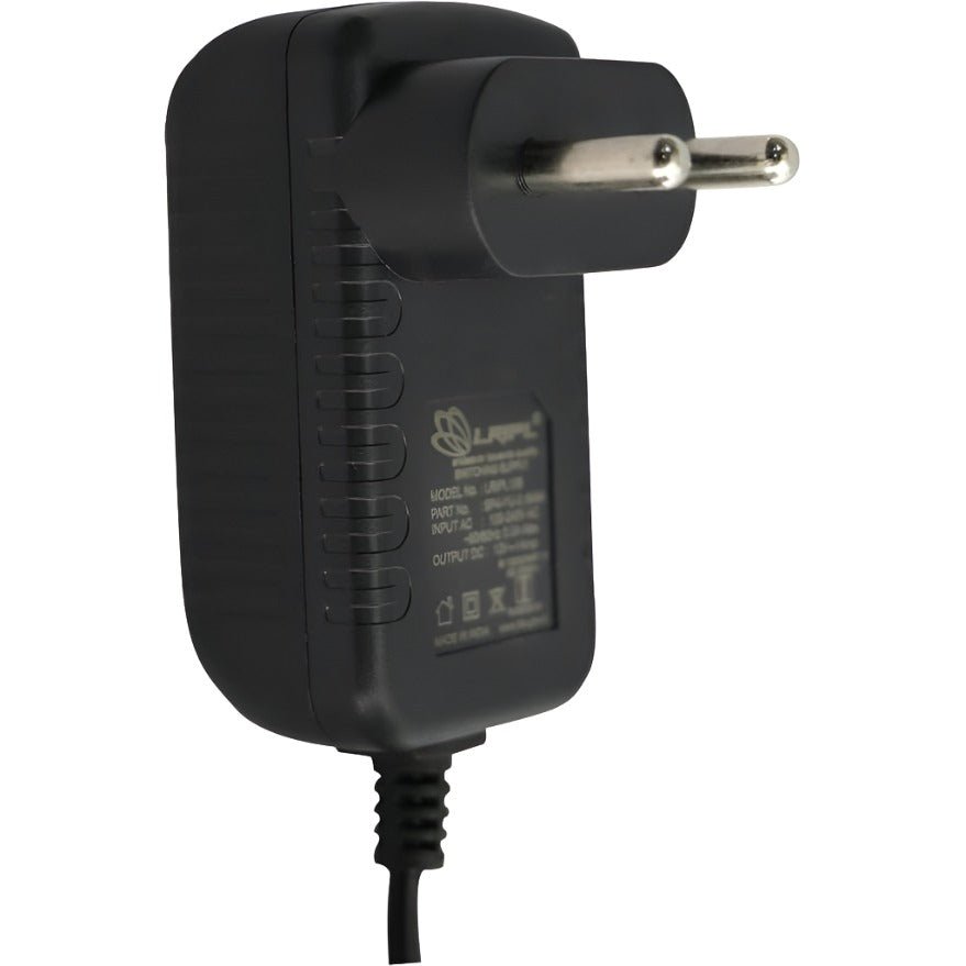 12V 1A Output, DC 2.5MM Pin | Power Adaptor | CCTV Cameras, Routers, Modems, LED Strip Lights, Set Top Boxes | Black Color - Flymaster Shop