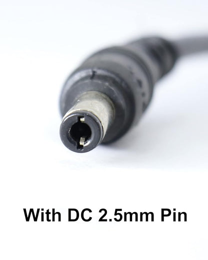 12V 4A with 2 Pin (Plug Type AC Wire 2.5mm Pin) | CCTV Power Adapter | Benefits & Features: Suitable for powering CCTV cameras, Black color, 2-pin plug design for convenience, 12V output with 4A capacity. - Flymaster Shop
