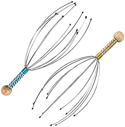 12 Fingers Head Scratcher | Personal Care | Scalp and Body Massage |Multicolor, Pack of 1