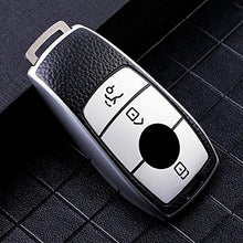 Designed for Benz E Series Smart Key | Car Accessories |  Provides Protection and Personal Style with Silver Cover