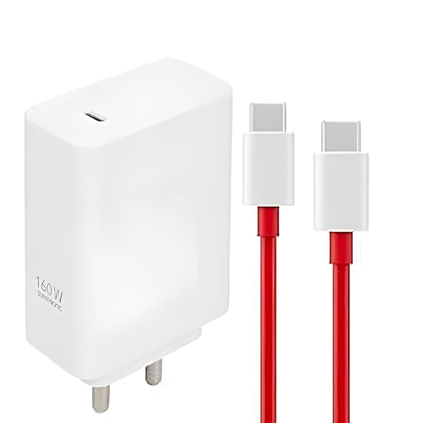 160W Ultra-Fast SuperVOOC Charger with Type C to C Cable – Compatible with OnePlus 12/12R/11/11R/10 Pro/10R/10T/9R/9 Pro/9RT/Nord CE Series