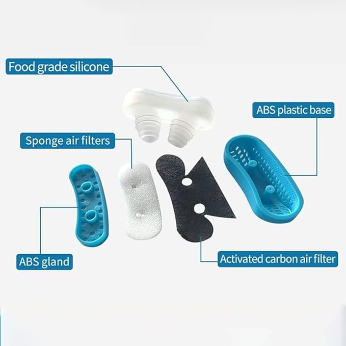 2-in-1 Anti-Snore Air Purifier & Nose Breathing Clip – Snoring Relief Device for Better Sleep (1 Piece) - Flymaster Shop