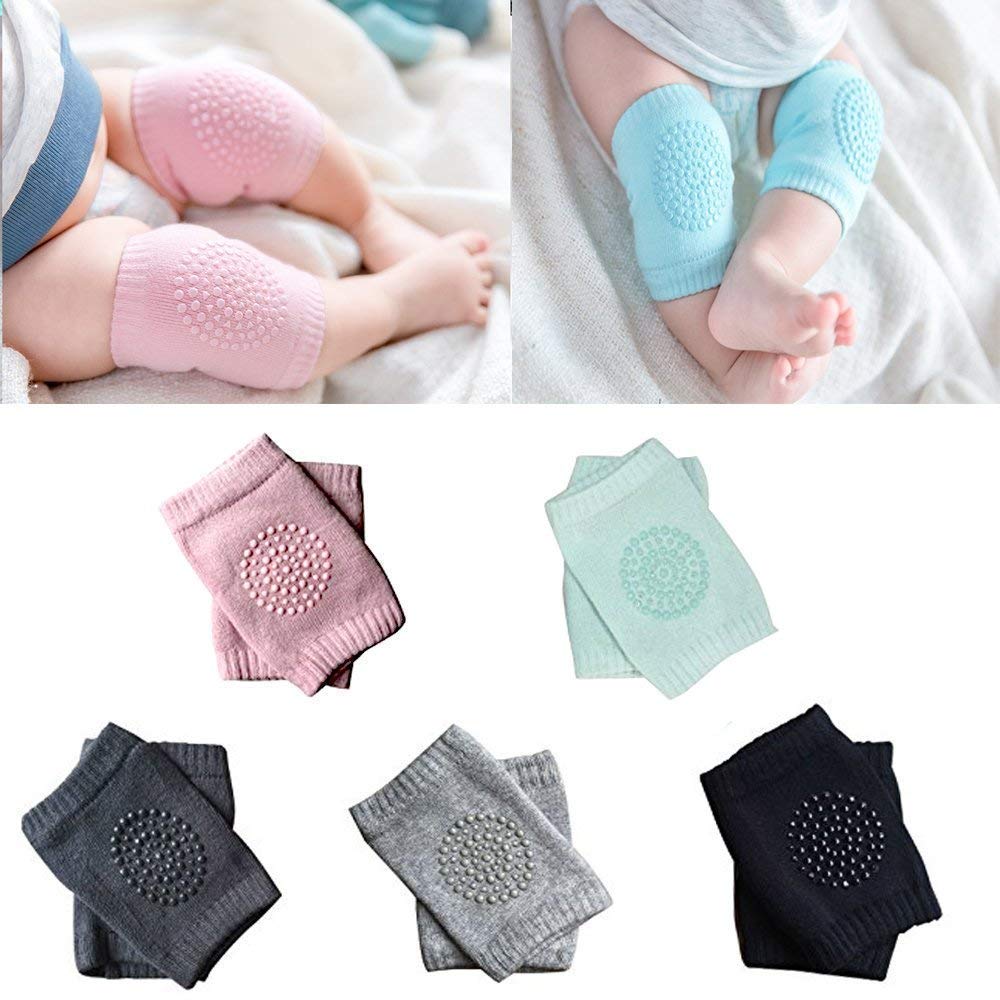 2 Pair Baby Knee and Elbow pad Baby Crawling Elbow pad Baby Leg Warmer Baby Kneecap (Multi Color) - Flymaster Shop